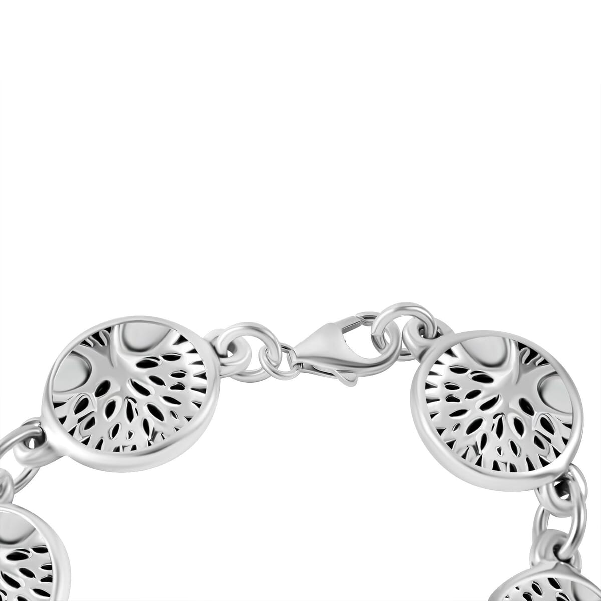 Sterling Silver Tree of Life Bracelet (6.50 In) 13.44 Grams image number 2