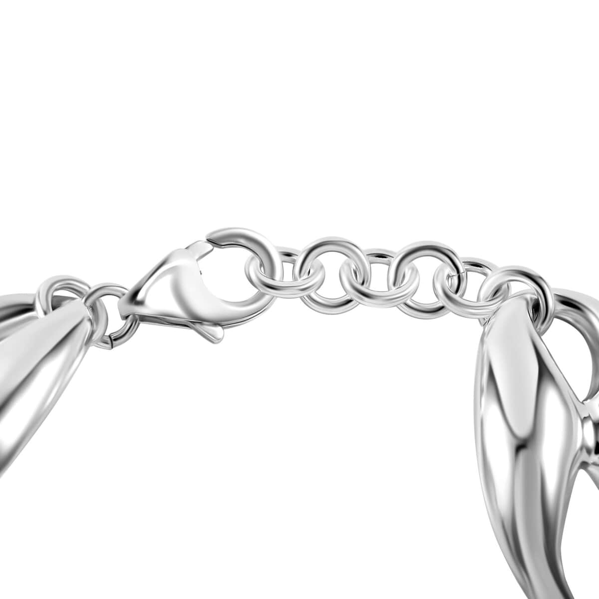 Floral Bracelet in Sterling Silver (7.25 In) 16.58 Grams image number 2