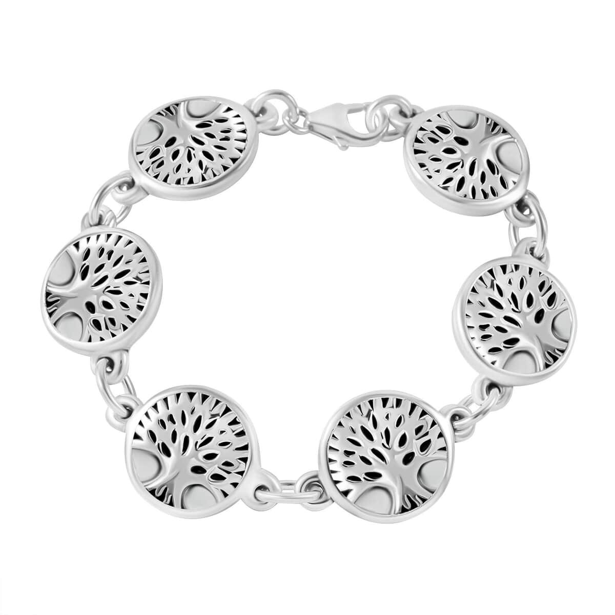 Sterling Silver Tree of Life Bracelet (7.25 In) 15.04 Grams image number 0