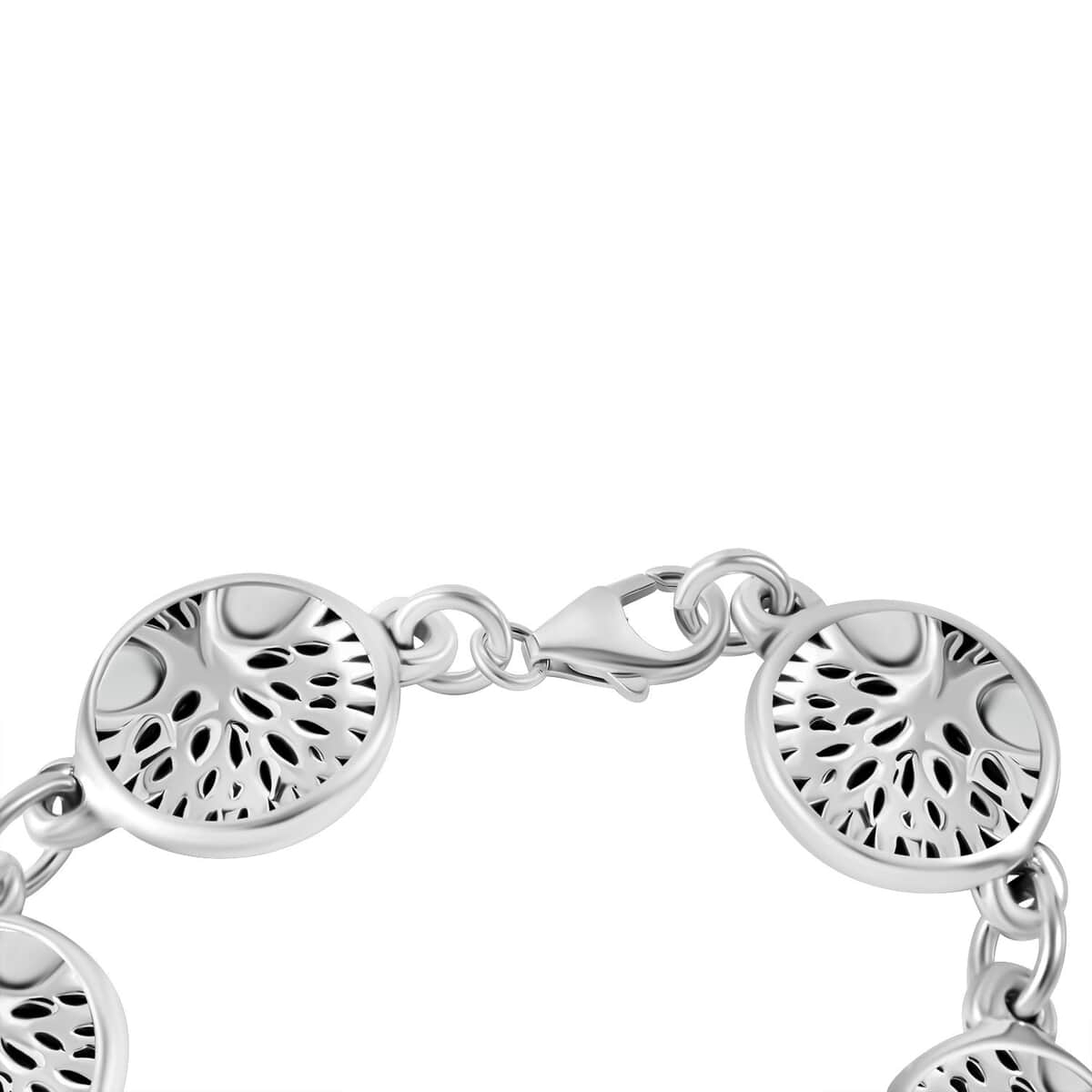 Sterling Silver Tree of Life Bracelet (7.25 In) 15.04 Grams image number 2