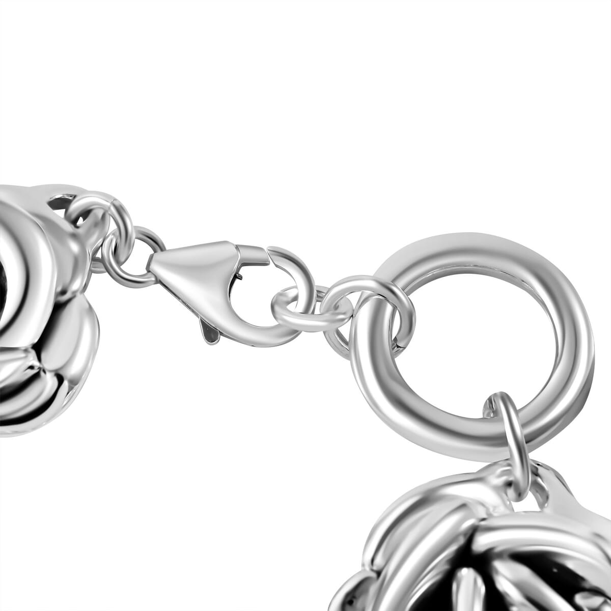 Sterling Silver Floral Bracelet (8.00 In) 25.23 Grams image number 2