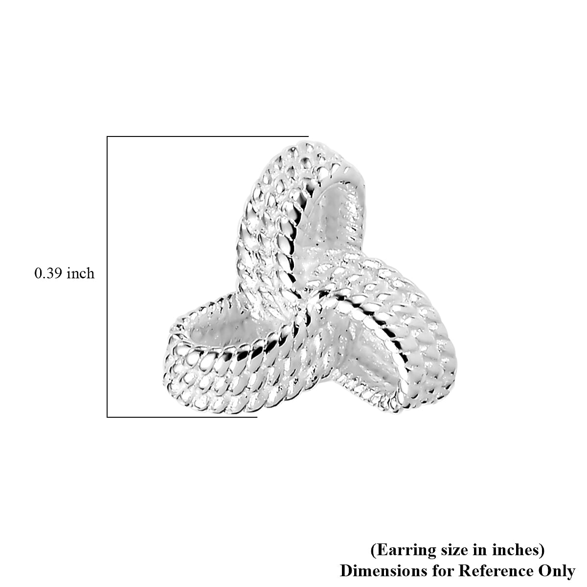 Sterling Silver Love Knot Earrings 2.55 Grams