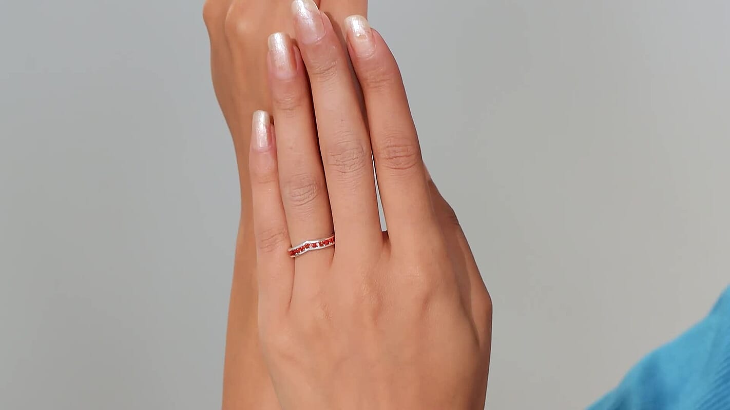 Simulated Diamond Wishbone Ring in Sterling Silver (Size 10.0) 1.15 ctw