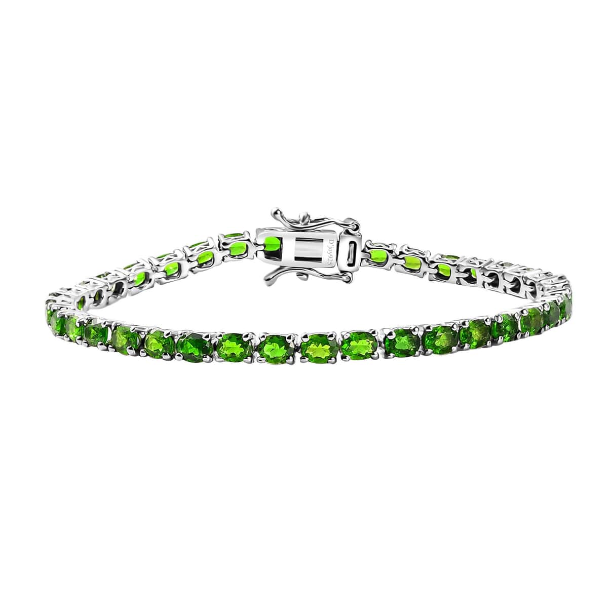 Chrome Diopside 6.60 ctw Tennis Bracelet in Rhodium Over Sterling Silv (6.50 In) image number 0