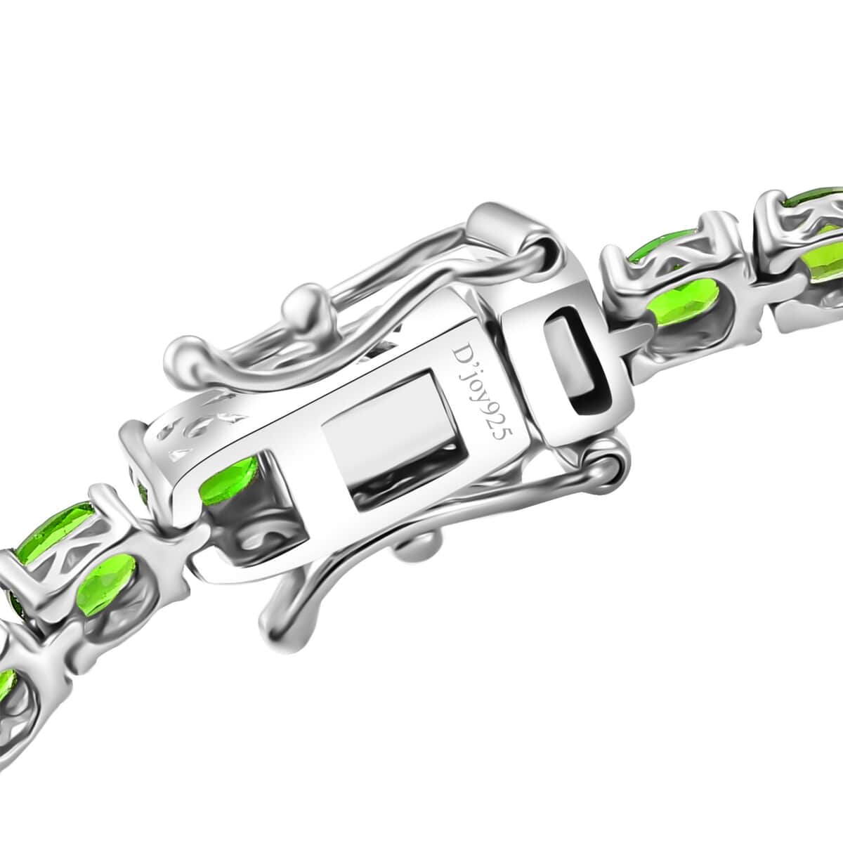 Chrome Diopside 6.60 ctw Tennis Bracelet in Rhodium Over Sterling Silv (6.50 In) image number 3