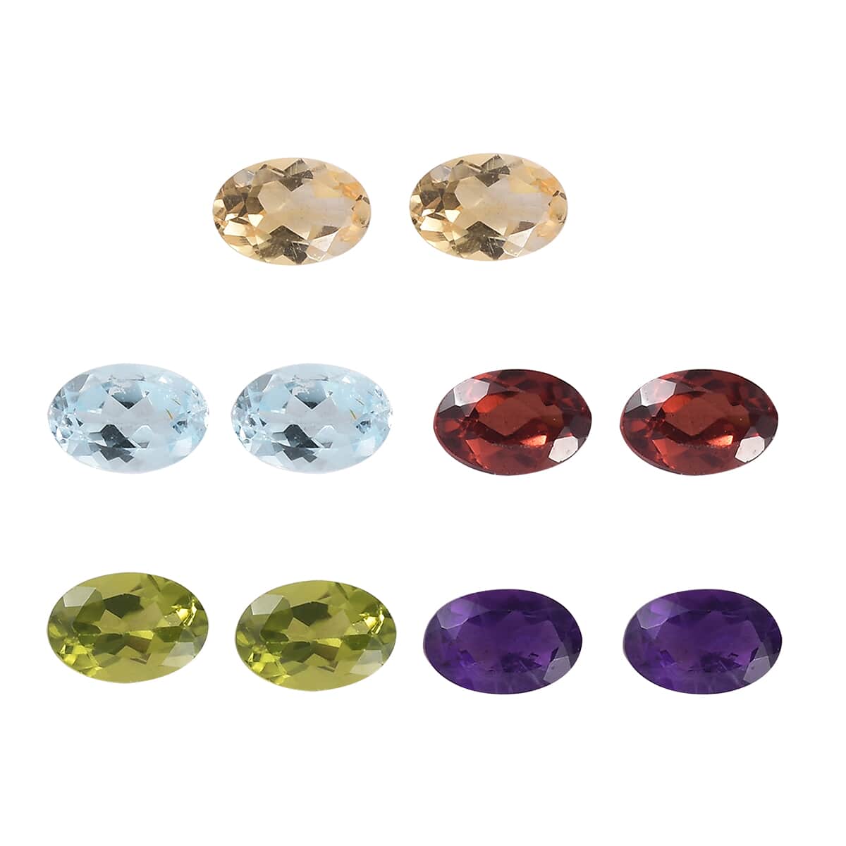 Premium Multi Gemstone Set of 10 (Ovl 6x4 mm) 4.21 ctw image number 0