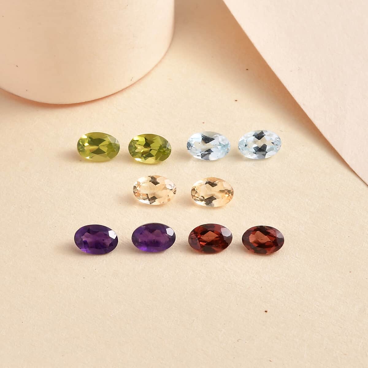 Premium Multi Gemstone Set of 10 (Ovl 6x4 mm) 4.21 ctw image number 1