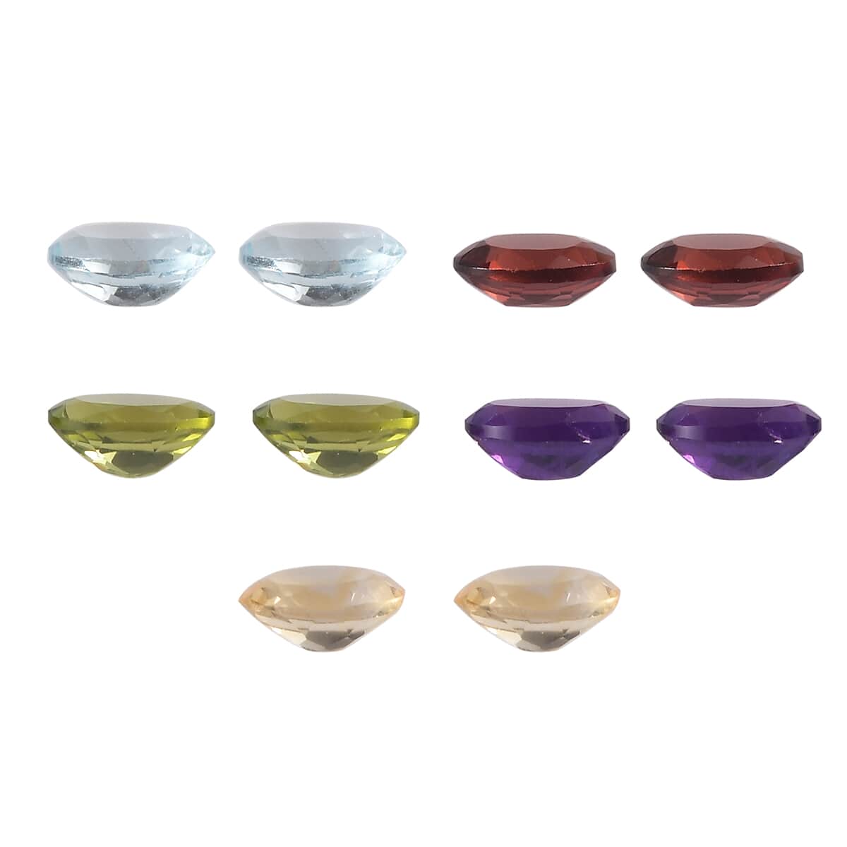 Premium Multi Gemstone Set of 10 (Ovl 6x4 mm) 4.21 ctw image number 2