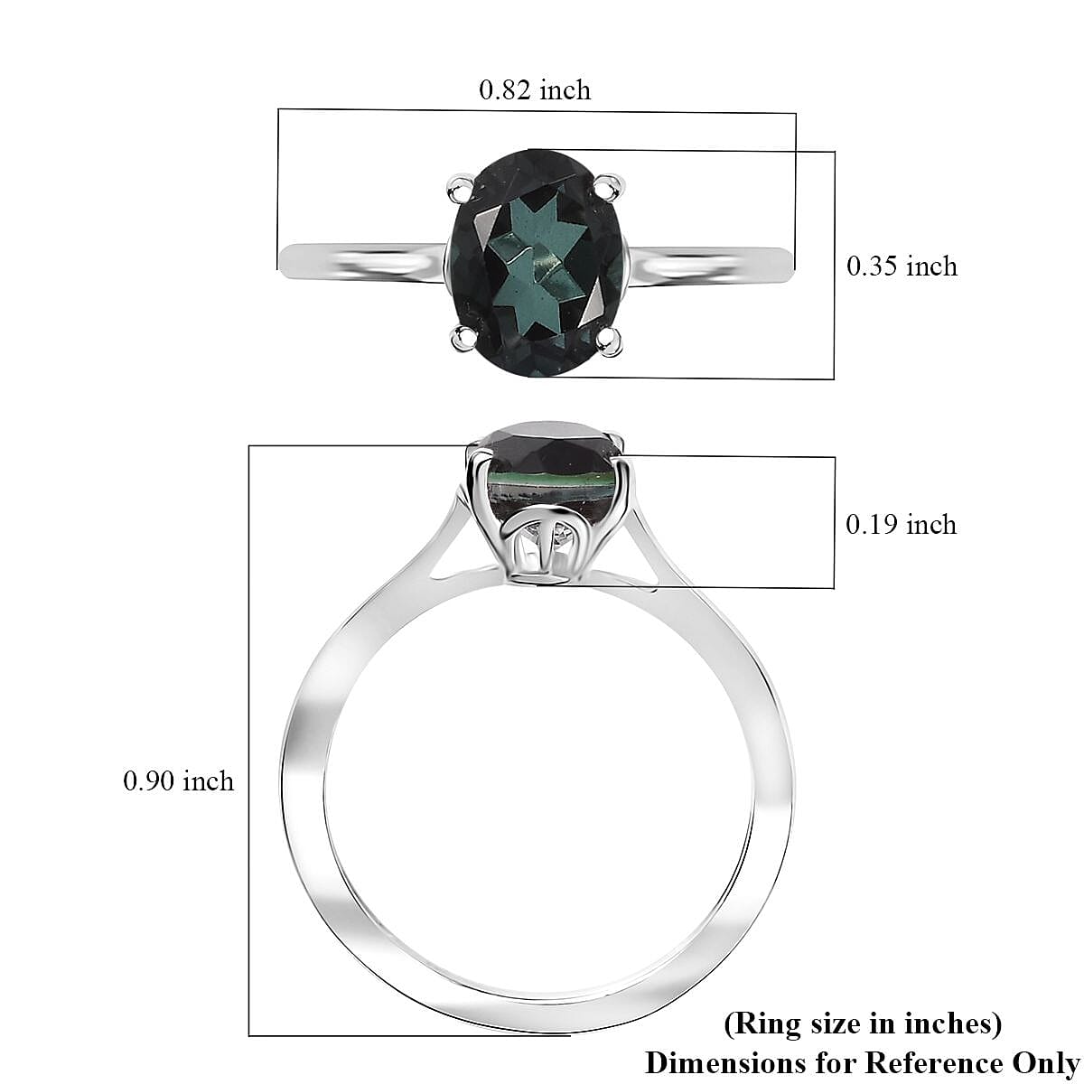 D'Joy Alexandrite Quartz (Triplet) 1.50 ctw Ring in Sterling Silver (Size 11.0) image number 5