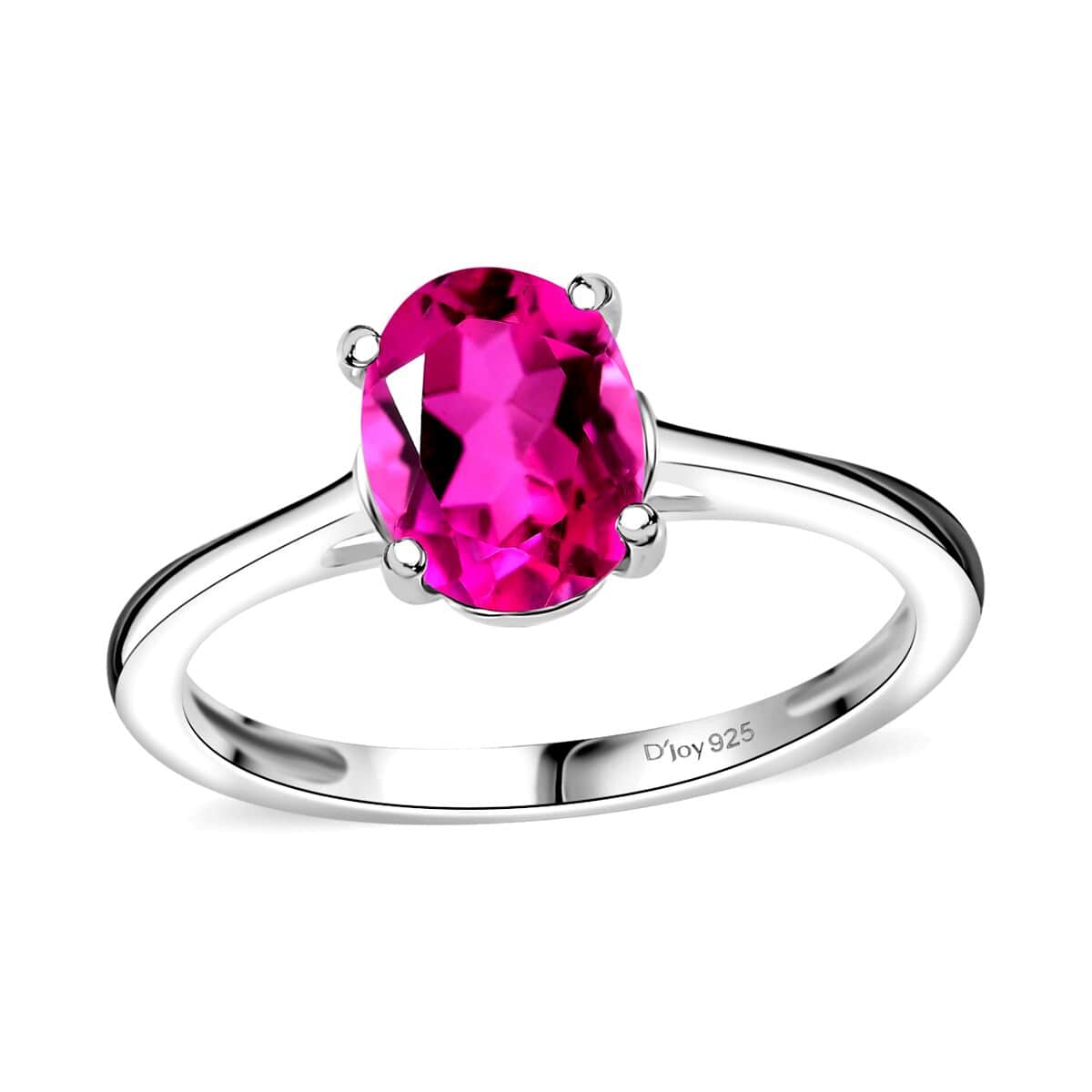 Radiant Orchid Quartz (Triplet) 1.40 ctw Ring in Sterling Silver (Size 10.0)  image number 0