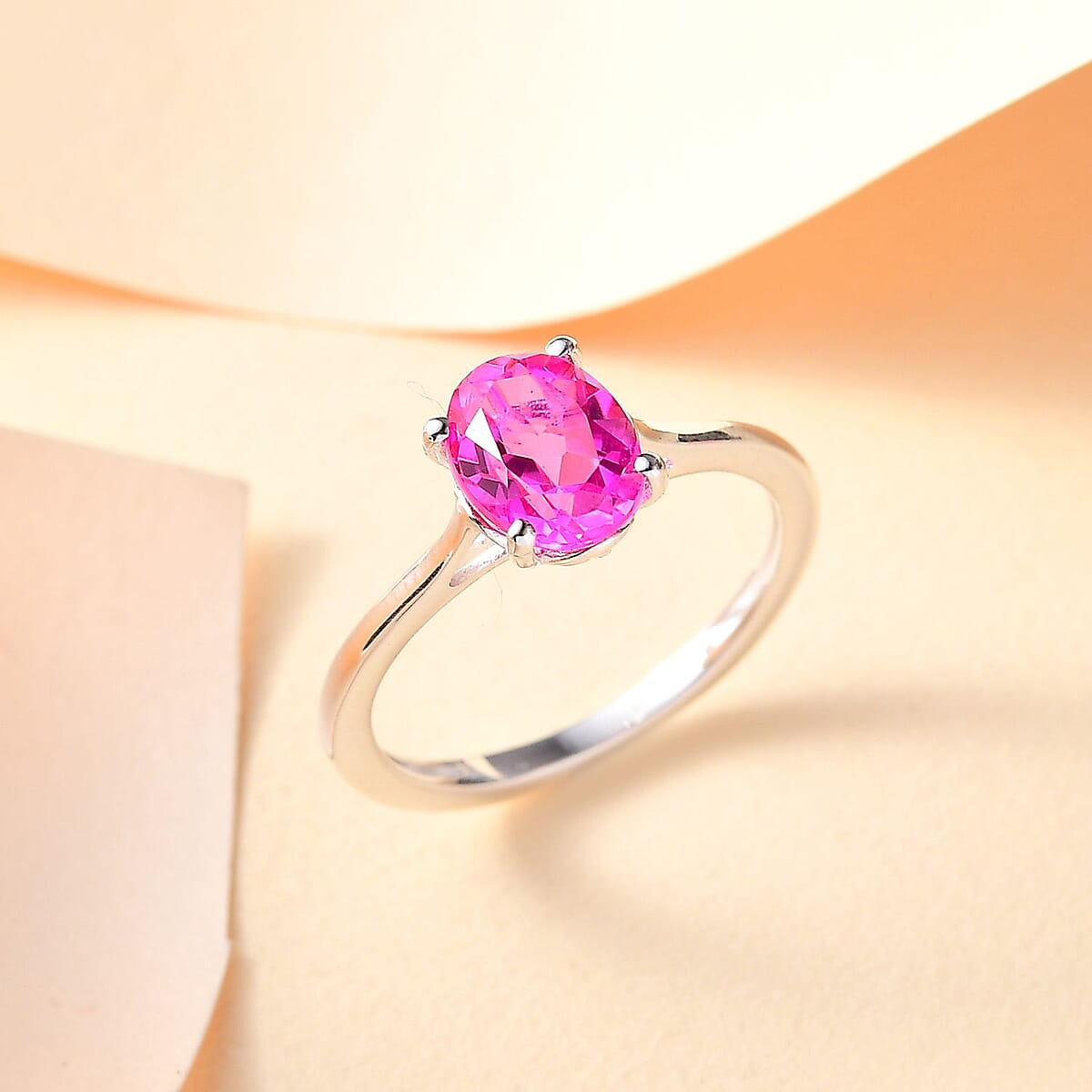 D'Joy Radiant Orchid Quartz (Triplet) 1.40 ctw Ring in Sterling Silver (Size 8.0) image number 1