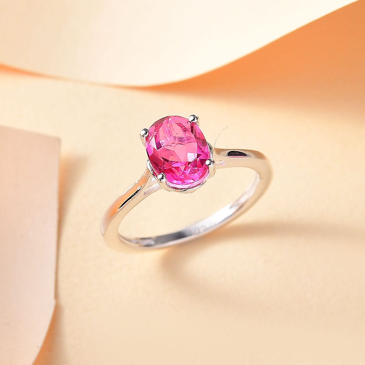 D'Joy Kunzite Quartz (Triplet) 1.50 ctw Ring in Sterling Silver (Size 6.0) image number 1