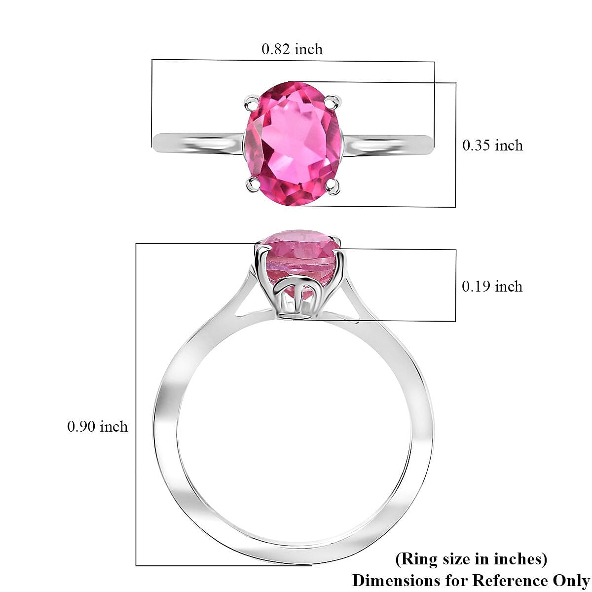 D'Joy Kunzite Quartz (Triplet) 1.50 ctw Ring in Sterling Silver (Size 6.0) image number 5