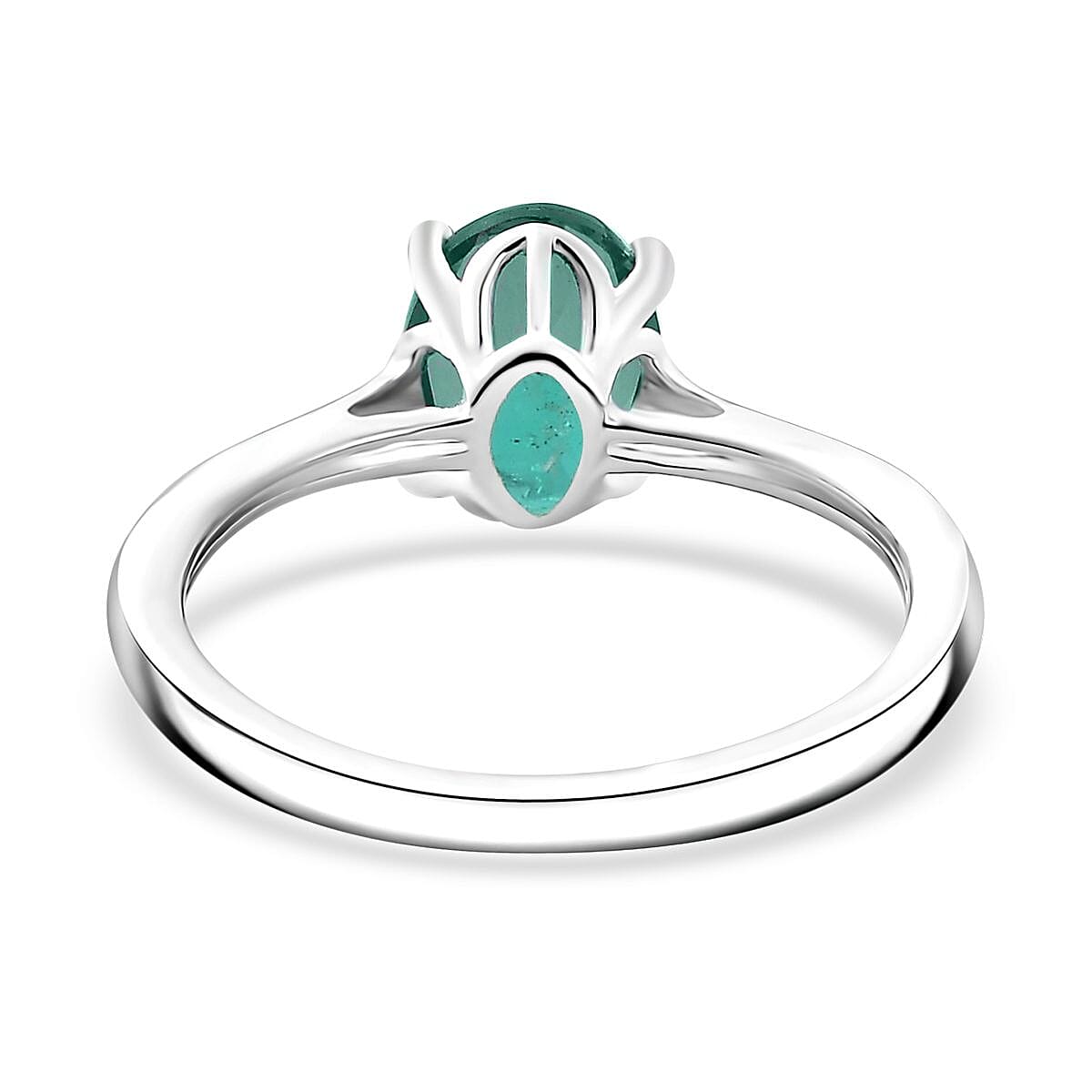 D'Joy Emeraldine Quartz (Triplet) 1.65 ctw Ring in Sterling Silver (Size 8.0) image number 4