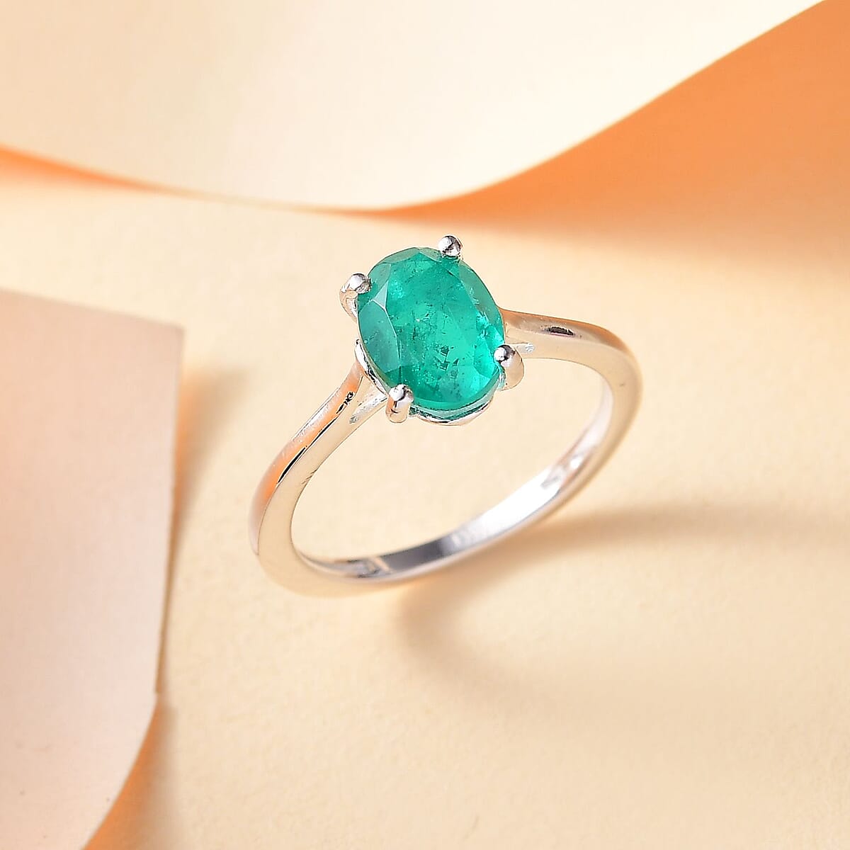 D'Joy Emeraldine Quartz (Triplet) 1.65 ctw Ring in Sterling Silver (Size 9.0) image number 1