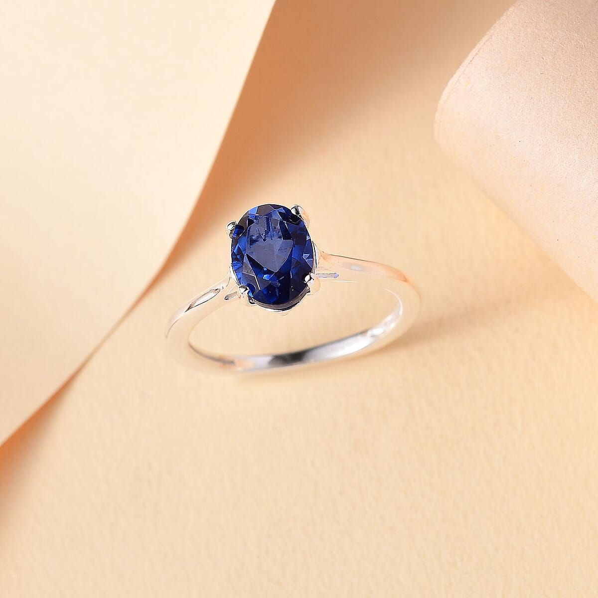 D'Joy Ceylon Blue Quartz (Triplet) 1.50 ctw Ring in Sterling Silver (Size 10.0) image number 1