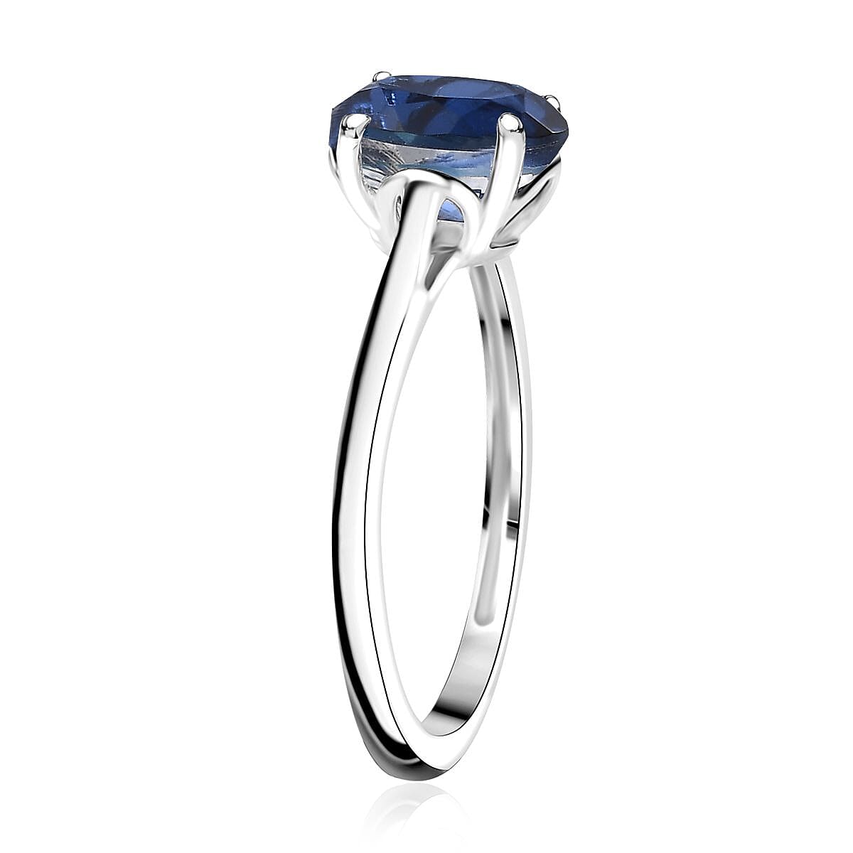 D'Joy Ceylon Blue Quartz (Triplet) 1.50 ctw Ring in Sterling Silver (Size 8.0) image number 3