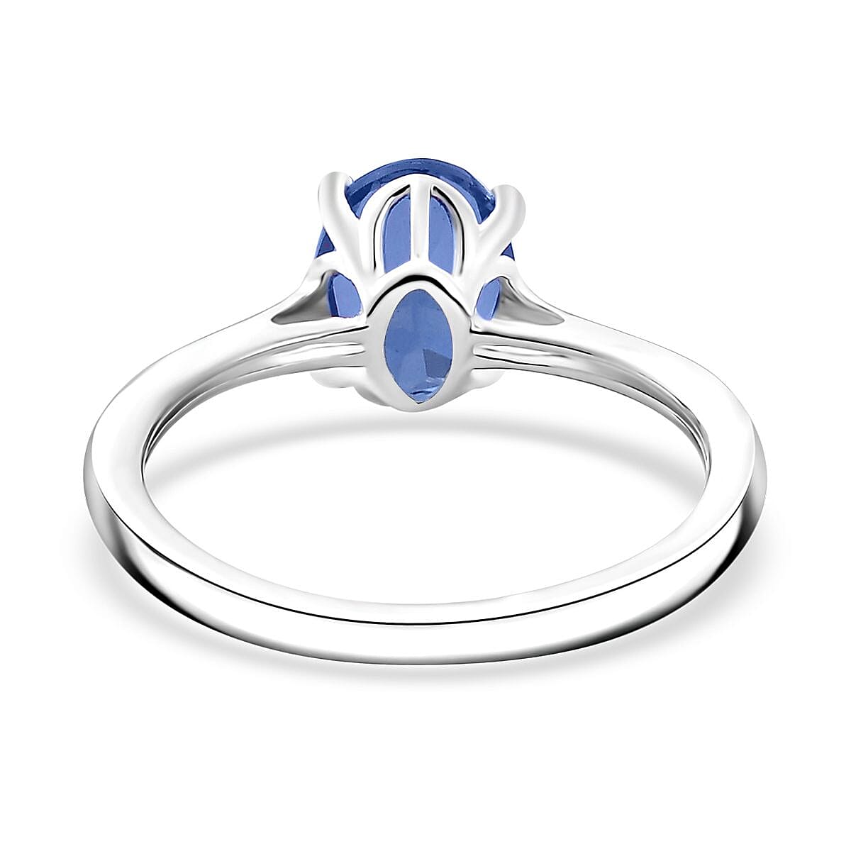 D'Joy Ceylon Blue Quartz (Triplet) 1.50 ctw Ring in Sterling Silver (Size 8.0) image number 4
