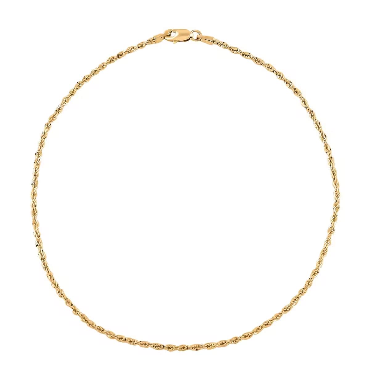 Rope Anklet in 14K Yellow Gold 10 Inches 0.9 Grams image number 0