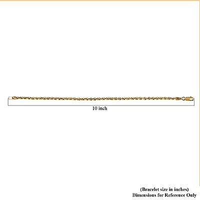 Rope Anklet in 14K Yellow Gold 10 Inches 1.0 Grams