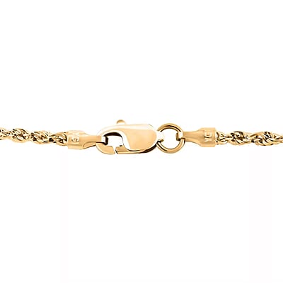Rope Anklet in 14K Yellow Gold 10 Inches 1.0 Grams