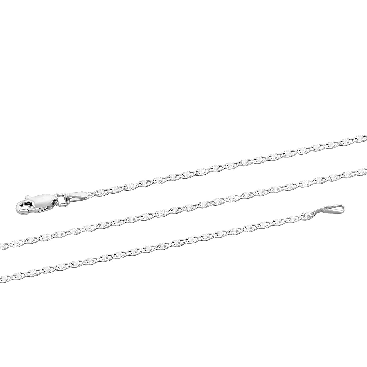 Anchor Chain Necklace in Sterling Silver 20 Inches 3 Grams image number 2