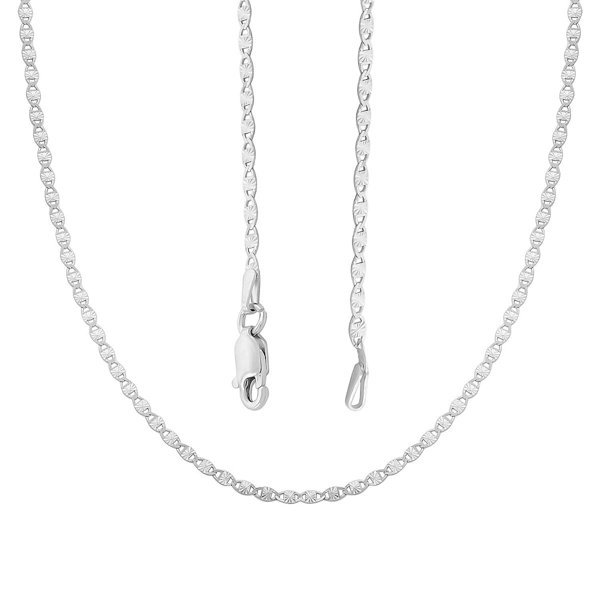 Anchor Chain Necklace in Sterling Silver 20 Inches 3 Grams image number 3
