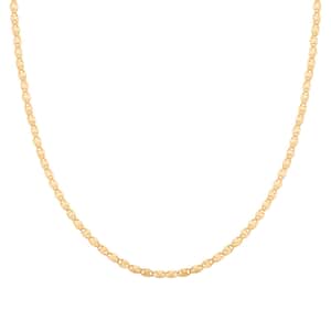 Chain Necklace in 14K Yellow Gold Over Sterling Silver 20 Inches 3 Grams