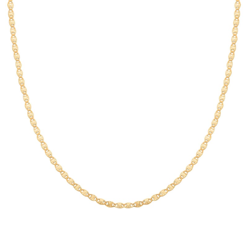 Chain Necklace in 14K Yellow Gold Over Sterling Silver 20 Inches 3 Grams