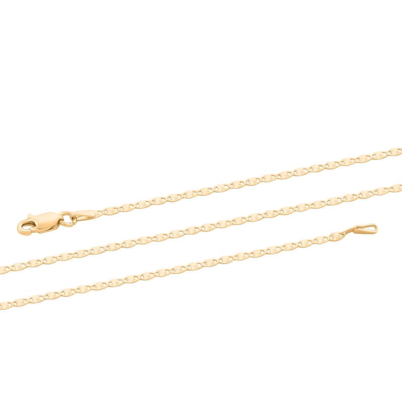 Chain Necklace in 14K Yellow Gold Over Sterling Silver 20 Inches 3 Grams