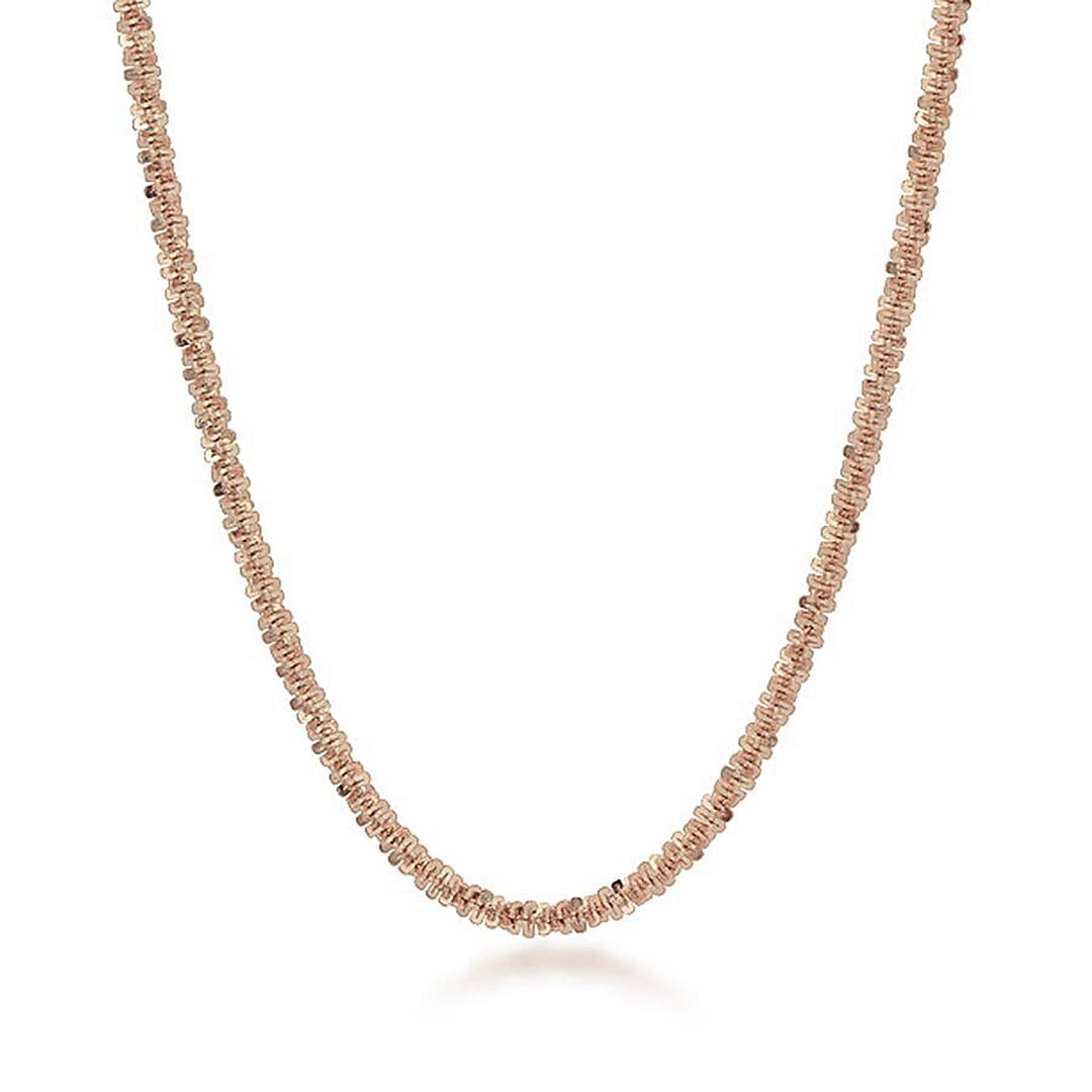 Necklace in 14K Rose Gold Over Sterling Silver 20 Inches 3.30 Grams