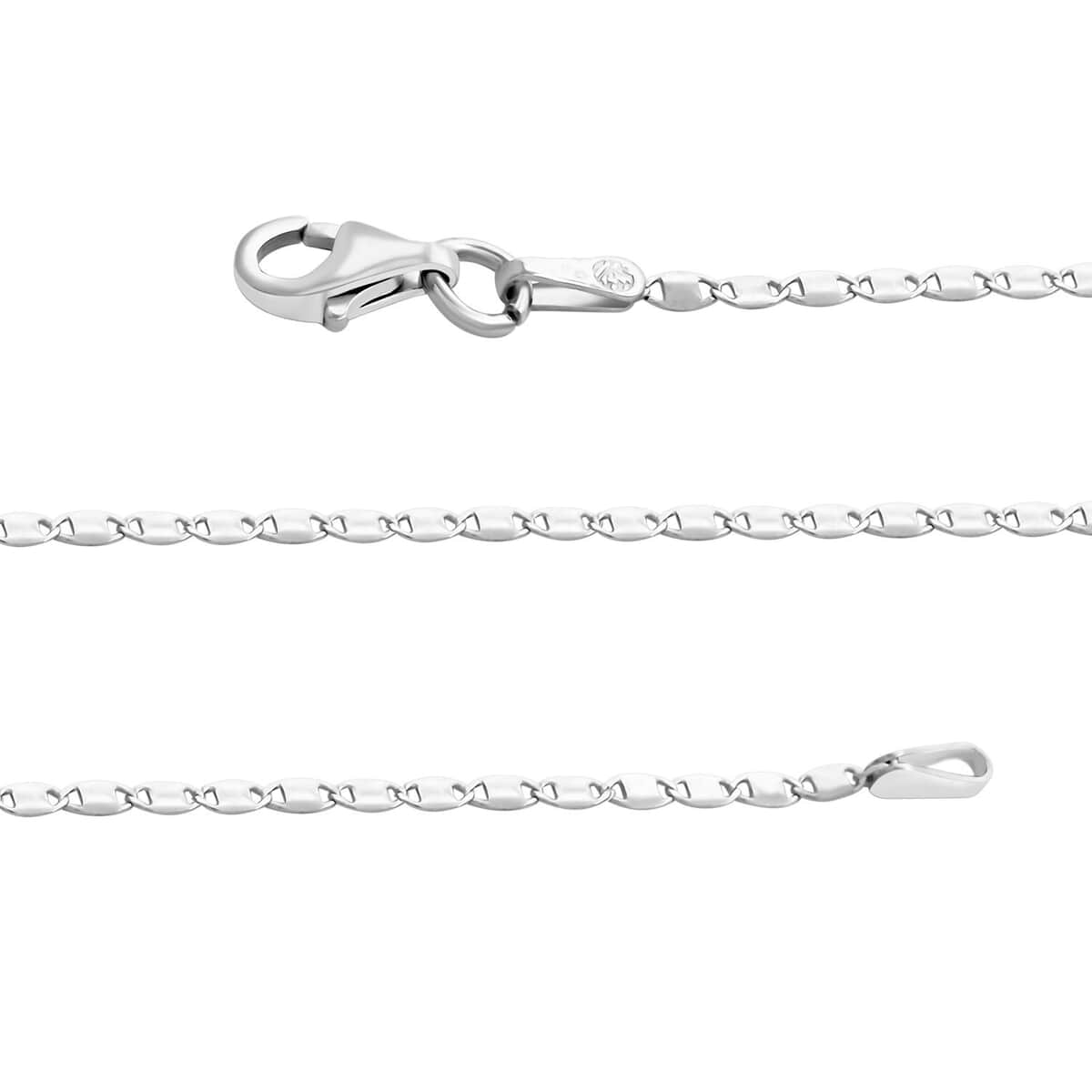 Chain Necklace in Sterling Silver 24 Inches 2.60 Grams image number 2