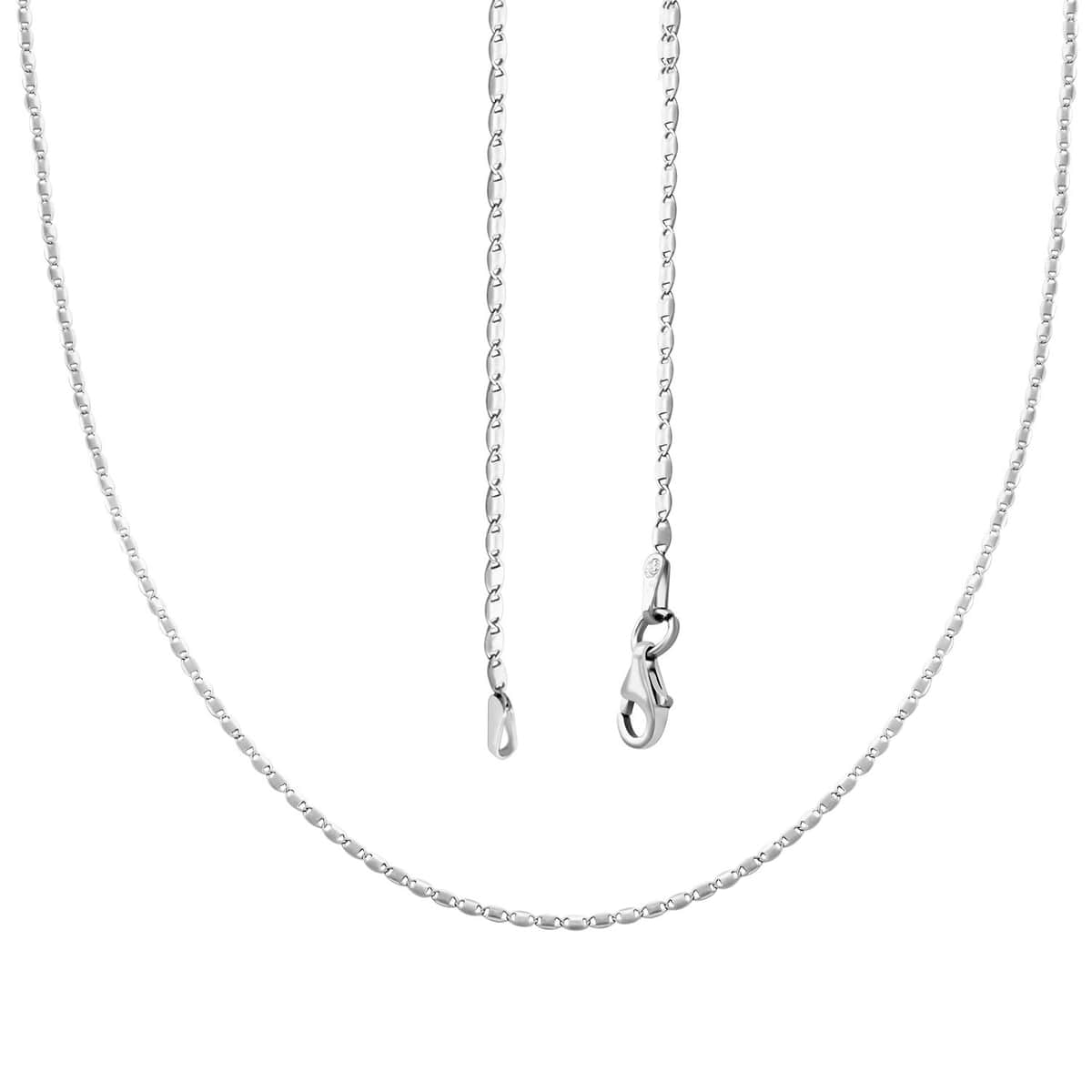 Chain Necklace in Sterling Silver 24 Inches 2.60 Grams image number 3