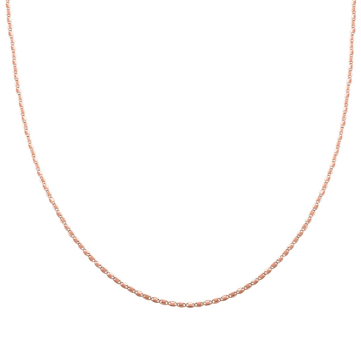 Chain Necklace in 14K Rose Gold Over Sterling Silver 24 Inches 2.60 Grams image number 0