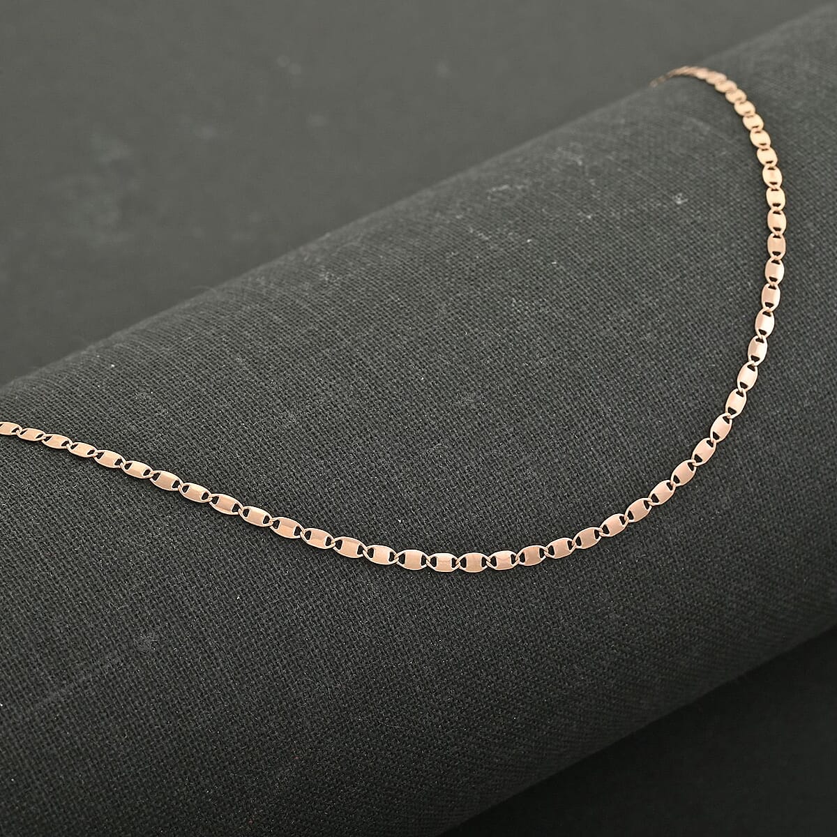 Chain Necklace in 14K Rose Gold Over Sterling Silver 24 Inches 2.60 Grams image number 1