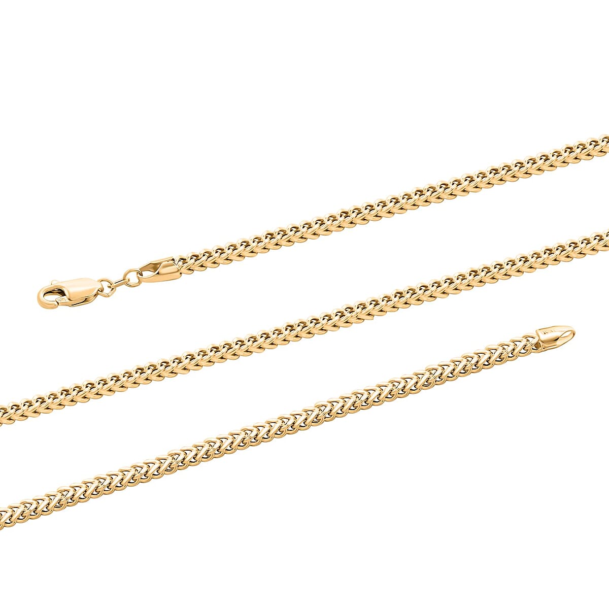 3mm Franco Chain Necklace in 10K Yellow Gold 24 Inches 10.50 Grams image number 2