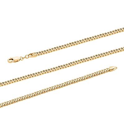 3mm Franco Chain Necklace in 10K Yellow Gold 24 Inches 10.50 Grams