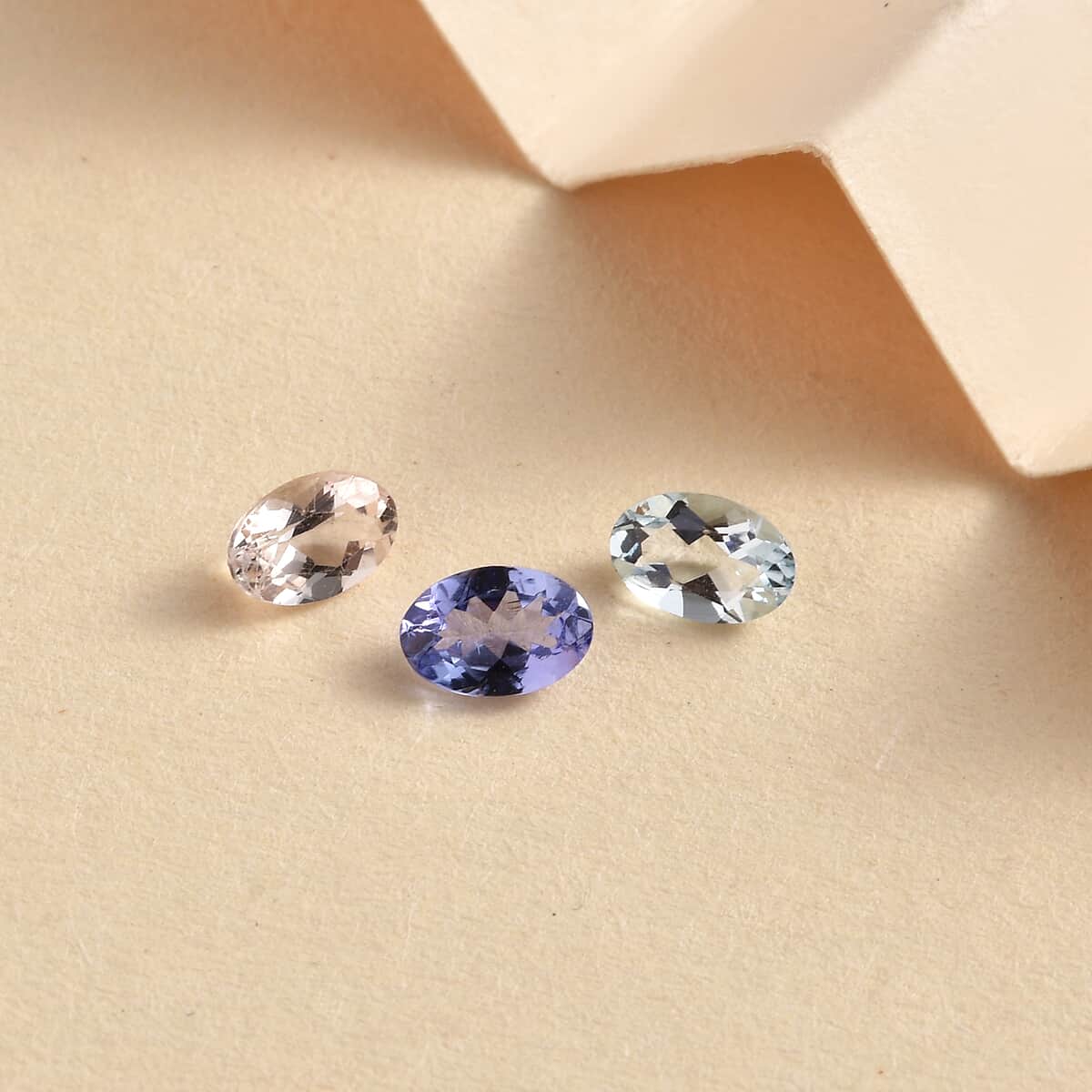 Premium Multi Gemstone Set of 3 (Ovl 6x4 mm) 1.07 ctw image number 1