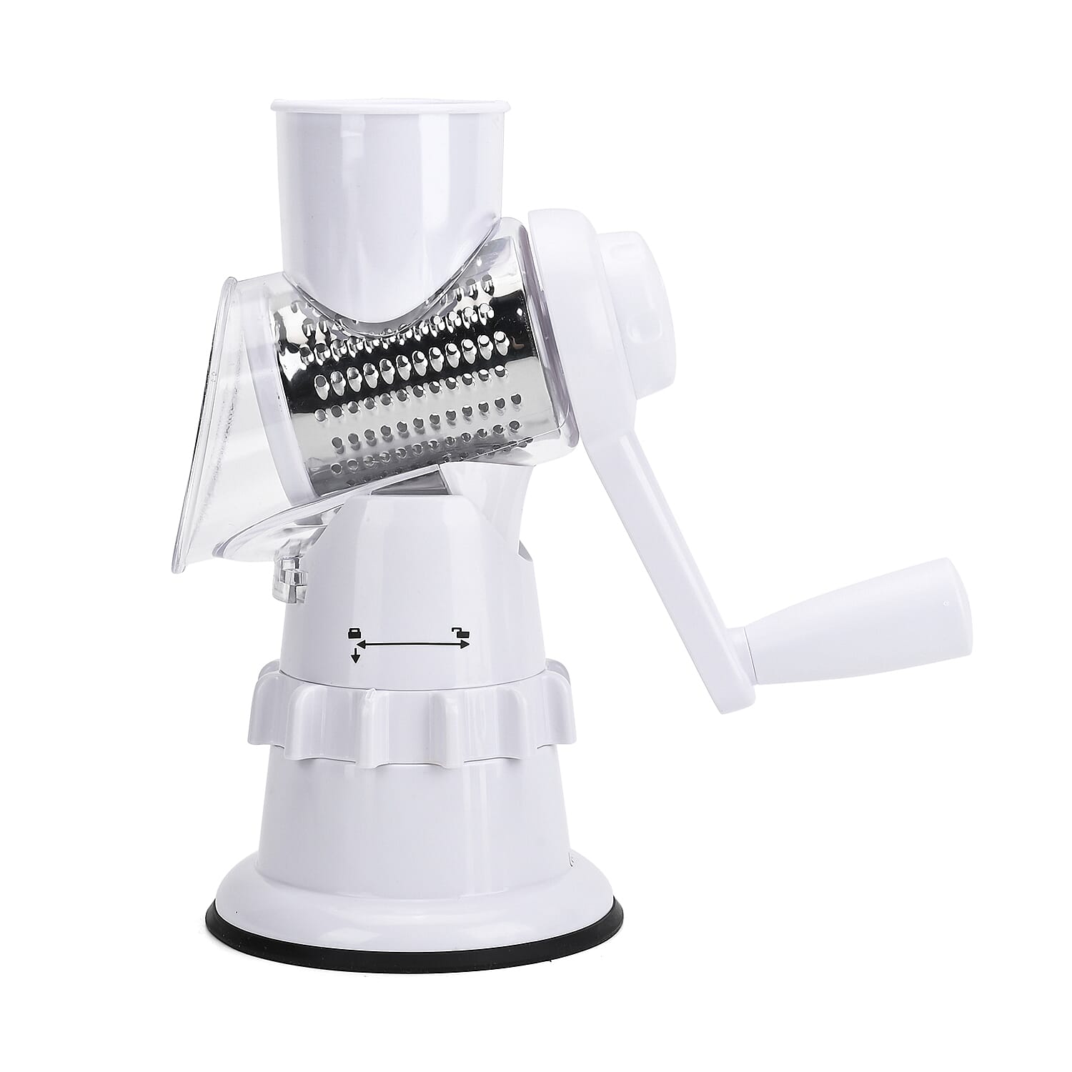 3-in-1 Safe and Convenient Vegetable Chopper with 3 Drum Blades - White