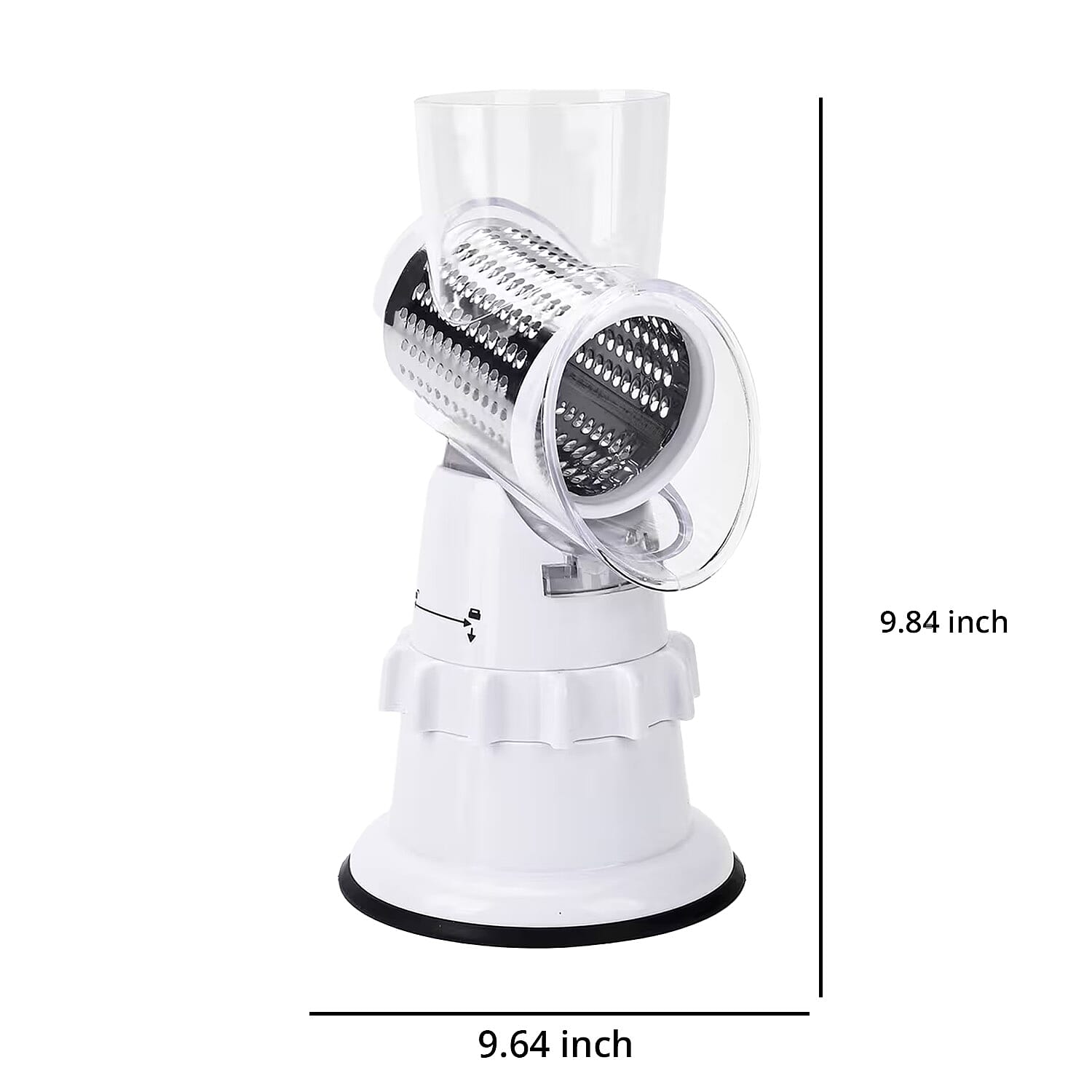 3-in-1 Safe and Convenient Vegetable Chopper with 3 Drum Blades - White