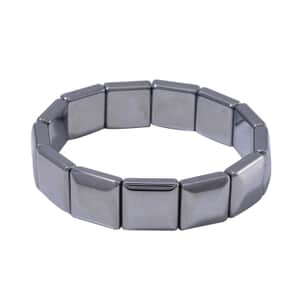 Terahertz 240.00 ctw Square Block Stretch Men's Bracelet (8-8.5In)