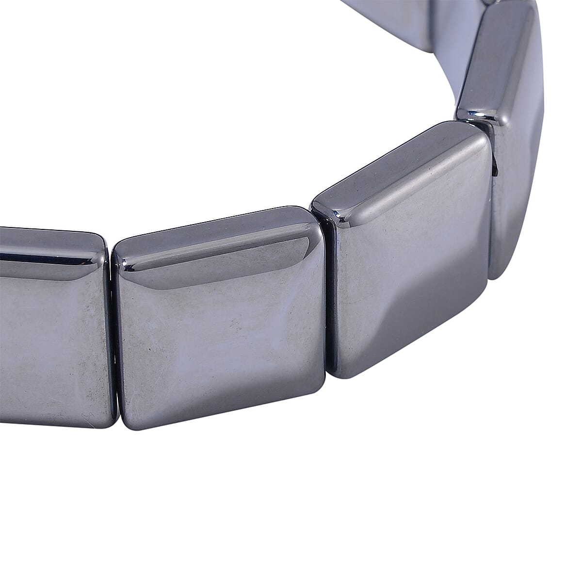 Terahertz 240.00 ctw Square Block Stretch Men's Bracelet (8-8.5In) image number 2