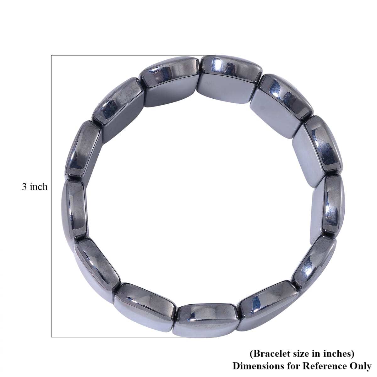 Terahertz 440.00 ctw Cushion Shape Block Stretch Men's Bracelet (7.5-8In) image number 3