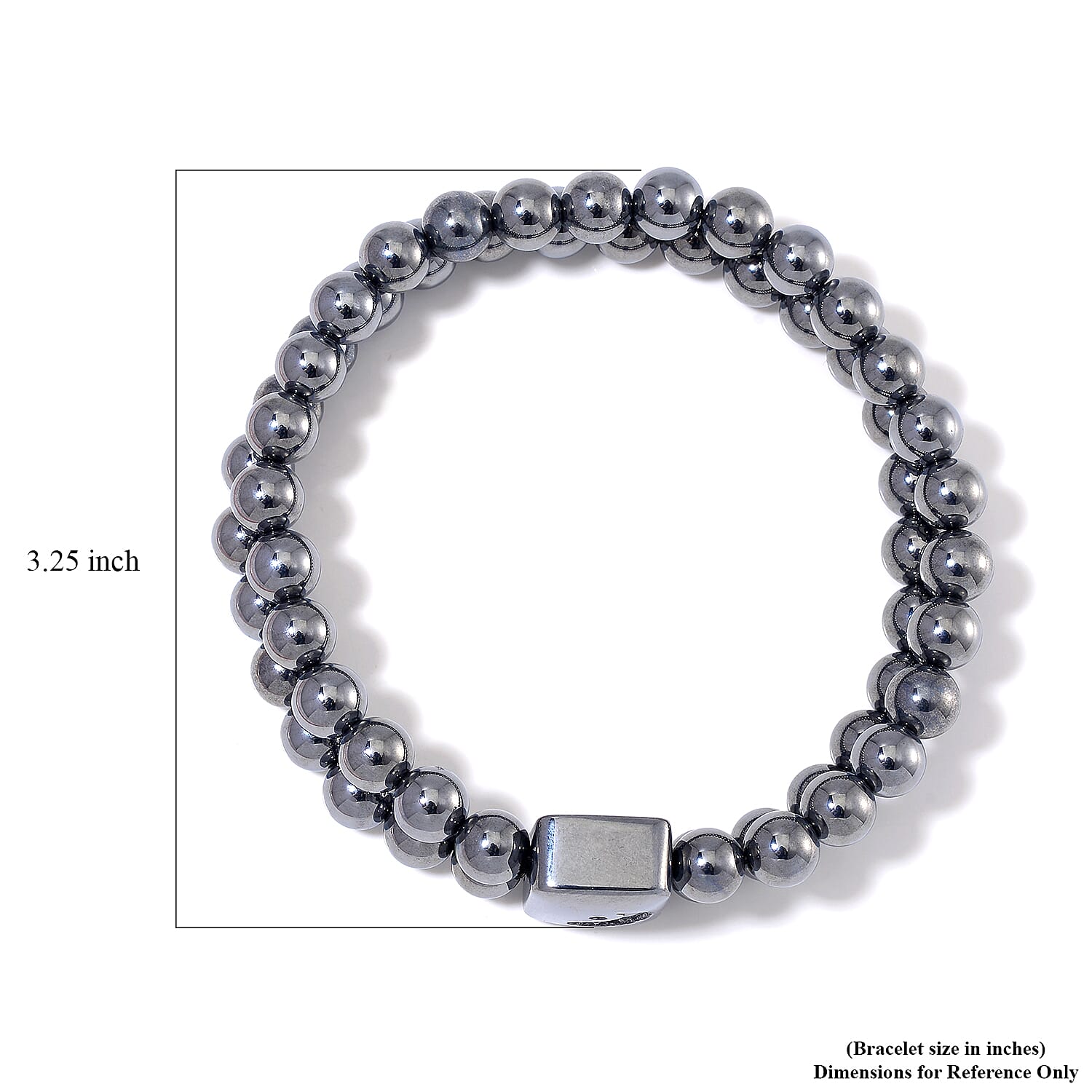 Terahertz 200.00 ctw Carved and Beaded Stretch Men's Bracelet (8-8.5In)