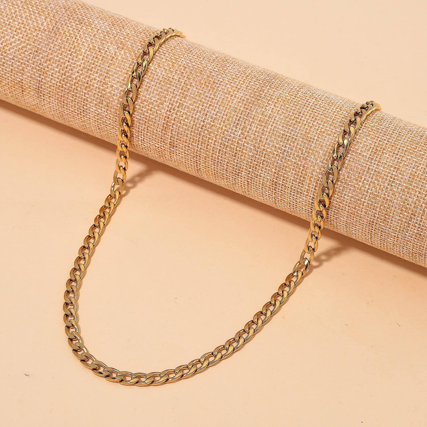 6mm Cuban Chain Necklace (24 Inches) in ION Plated YG Stainless Steel