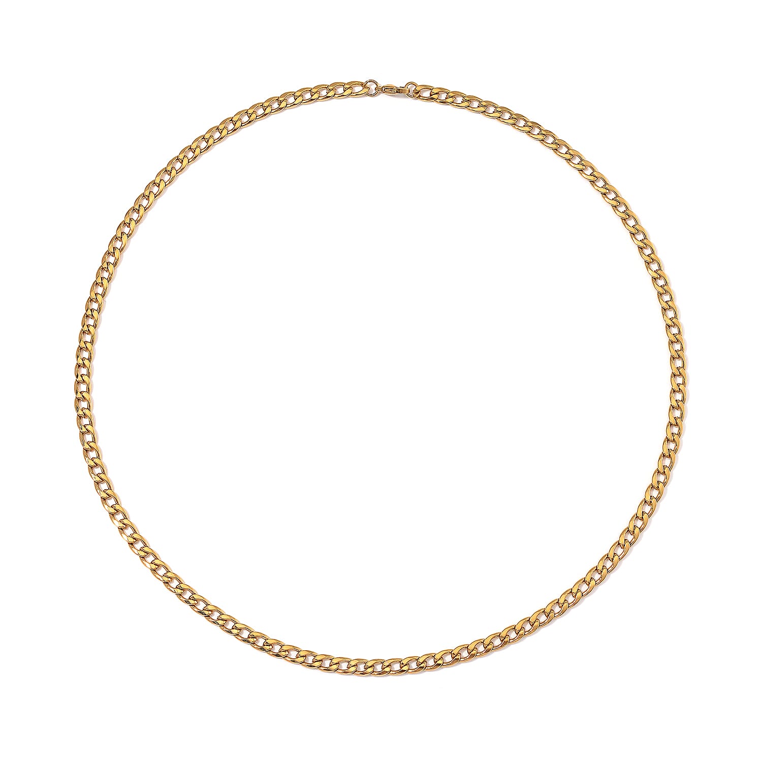 6mm Cuban Chain Necklace (24 Inches) in ION Plated YG Stainless Steel