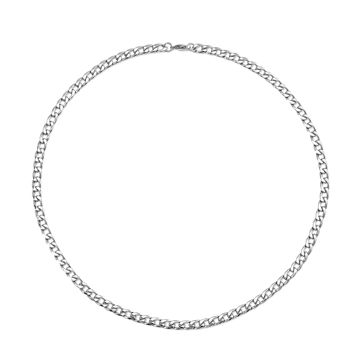 6mm Cuban Chain Necklace (20 Inches) in Stainless Steel image number 2