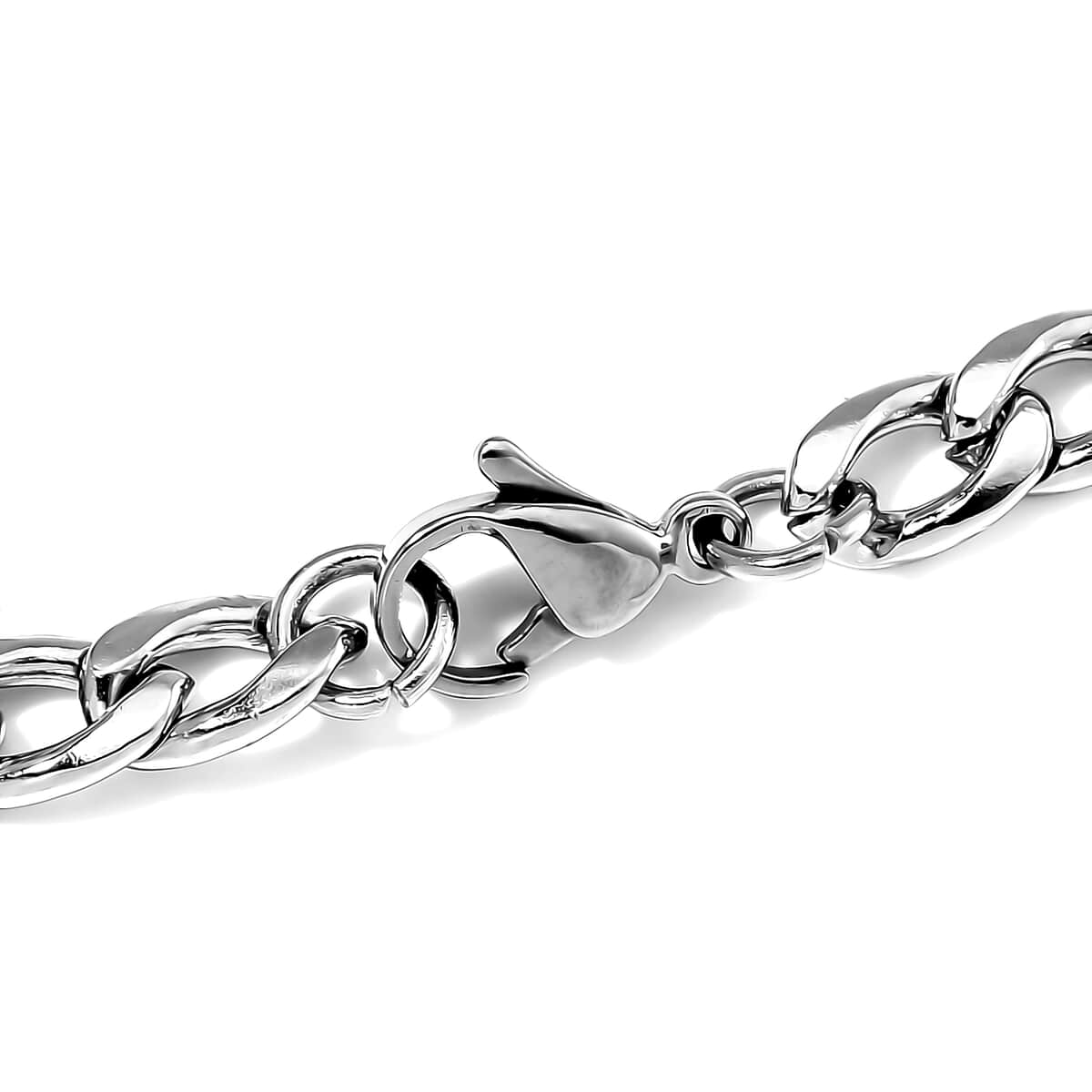 6mm Cuban Chain Necklace (20 Inches) in Stainless Steel image number 3