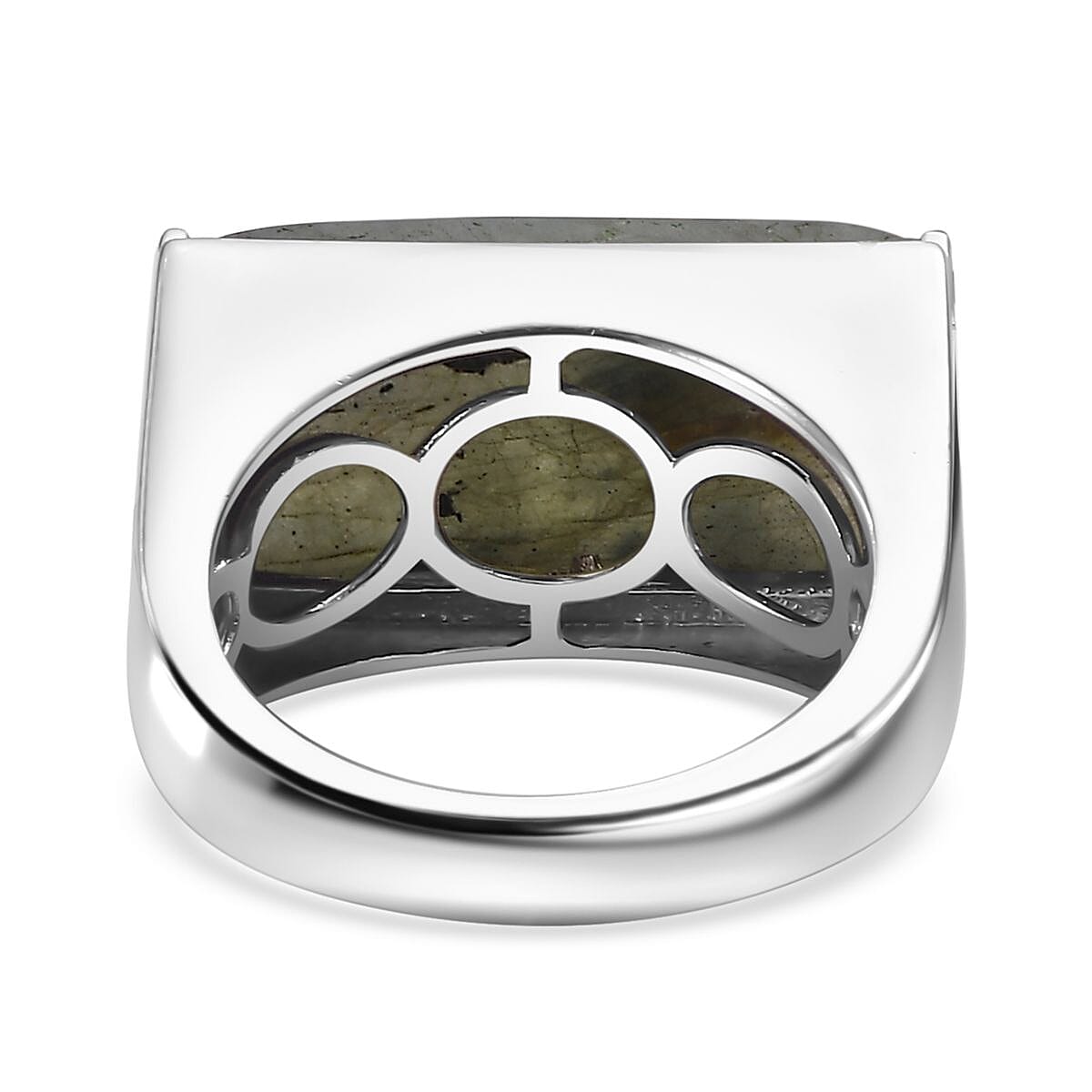 Karis Malagasy Labradorite 13.65 ctw Solitaire Ring in Platinum Bond (Size 10.0)
