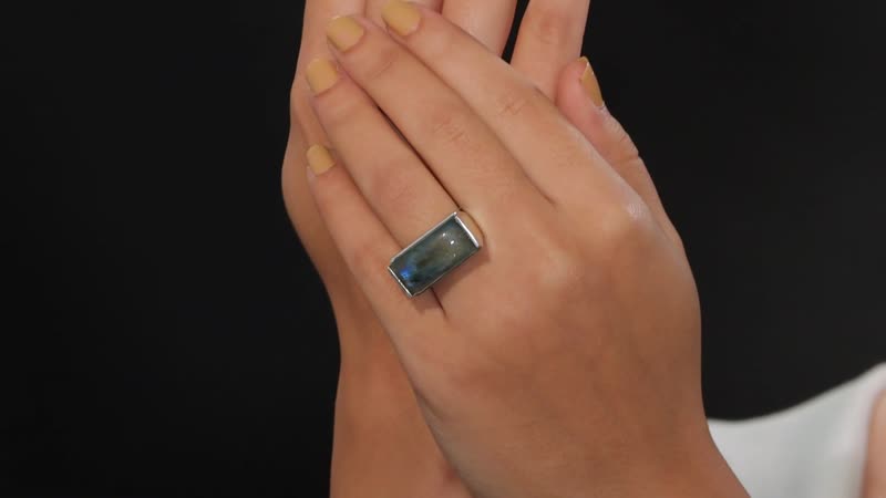 Karis Mojave Blue Turquoise 9.80 ctw Solitaire Ring in Platinum Bond